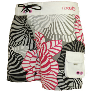 Ladies Ripcurl Wild Flower Boardshort. Solid Black