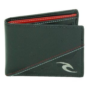 Mens Ripcurl Double It PU Wallet. Black