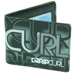 Mens Ripcurl Shock Up 2 Pu Wallet. Black