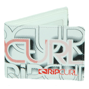 Mens Ripcurl Shock Up 2 Pu Wallet. White