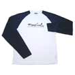 Screen Raglan Long Sleeved Tee - White/Navy