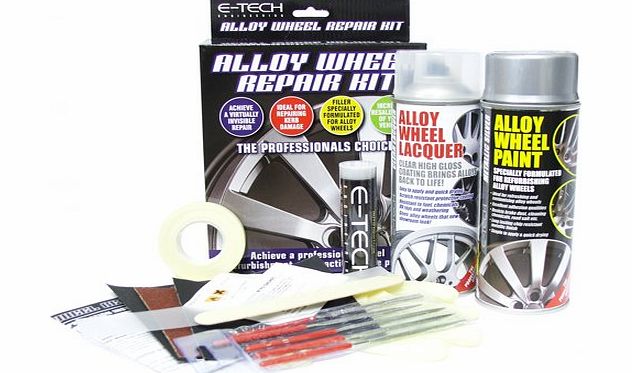 Roaduser Direct E-Tech Complete Car Alloy Wheel Refurbisment Kit - SILVER