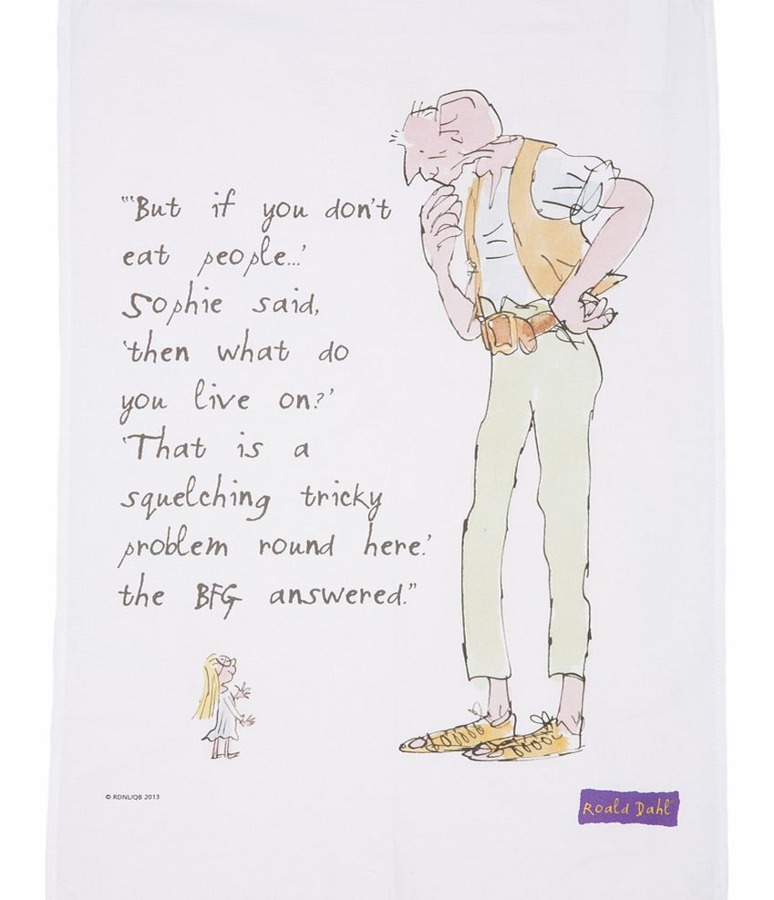 Roald Dahl BFG Quote Tea Towel