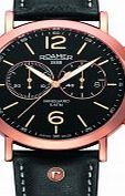 Roamer Mens Vanguard Chronograph Black Leather