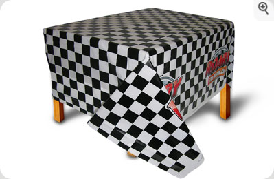 the Racing Car Plastic Tablecloth