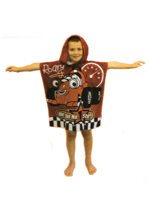 The Racing Car Poncho Hooded Towcho Towel