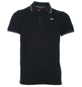 Harry Black and Grey Pique Polo