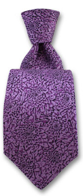 Purple Chrysanthemum Tie by