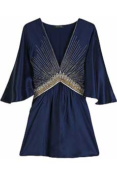 Roberto Cavalli Embroidered satin blouse
