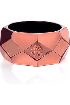 Roberto Cavalli Geometric mirrored bangle