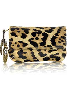 Roberto Cavalli Leopard clutch