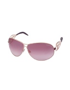 Orione - Swarovski Crystal Logo Aviator Sunglasses