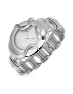 Snake - Stainless Steel Round Case Dress Watch