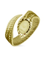 Snake Gold Plated Cuff Bracelet Ladies`Watch