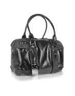 Roccobarocco Black Polished Bauletto Bag