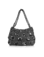 Roccobarocco Celebrate - Black Eco-Leather Chain Handle Bag