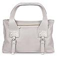 Logoed Plates Large Lilac Zip Leather Satchel Bag