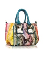 Roccobarocco Multicolor Python Stamped Mini Satchel Bag