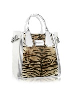 Roccobarocco Push - Zebra Pattern White Tote Bag