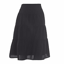 Rocha.John Rocha Black sheared cotton skirt