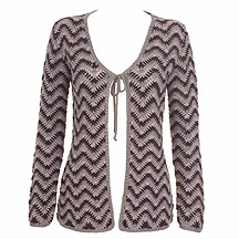 Rocha.John Rocha Mauve zig zag cardigan