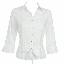 Rocha.John Rocha White tie waist shirt