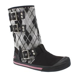 Rocket Dog Female Jailer School Socks Fabric Upper Casual in Grey and Black