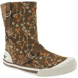 Rocket Dog Female Rocket Dog Jetway Flower Trail Fabric Upper Casual in Brown