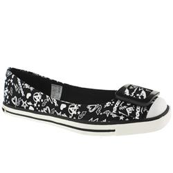 Rocket Dog Female Rocket Dog Paris Fabric Upper Low Heel Shoes in Black and White