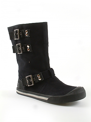 Jailer Ladies Canvas Boots - Black