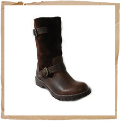 Mid Biker Boot Tribal Brown