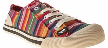 womens rocket dog multi jazzin ii stripe flats