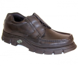 Rockfall Mens 381 Flint Leather Upper Fabric Lining Fabric Lining Back To School in Black Leather