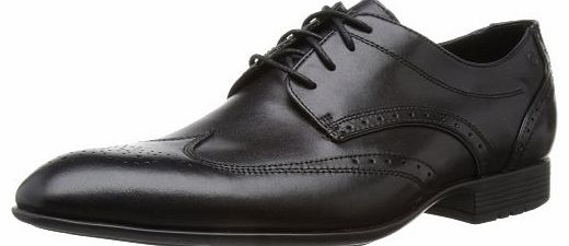 Rockport Mens Dialed In Wingtip Black Shoe K74000 10.5 UK