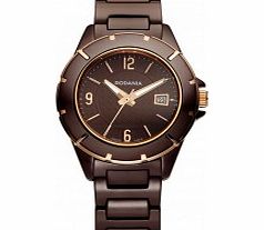 Rodania Swiss Ladies Brown GEN1 Ceramic Watch