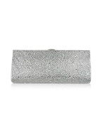 Rodo Swarovski Crystal Silver Evening Clutch w/Chain