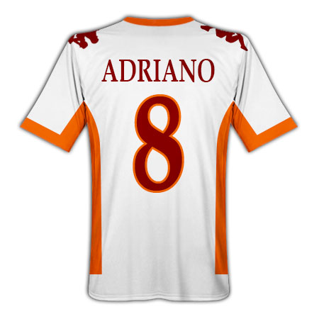 Roma Kappa 2010-11 Roma Kappa Away Shirt (Adriano 8)