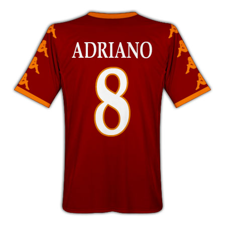 Roma Kappa 2010-11 Roma Kappa Home Shirt (Adriano 8)