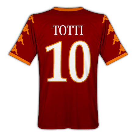 Roma Kappa 2010-11 Roma Kappa Home Shirt (Totti 10)