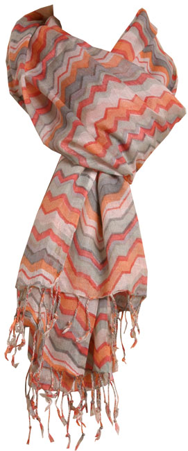 Roma Zig Zag Print Scarf