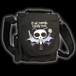 Roman Dirge Evil Needs Candy Shoulder Bag