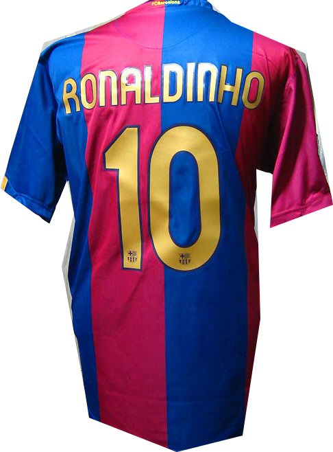 Nike 06-07 Barcelona home (Ronaldinho 10)