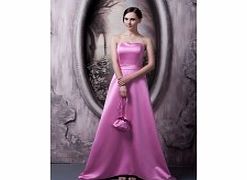 Rose Strapless Terse Bridesmaids (Satin Sweep