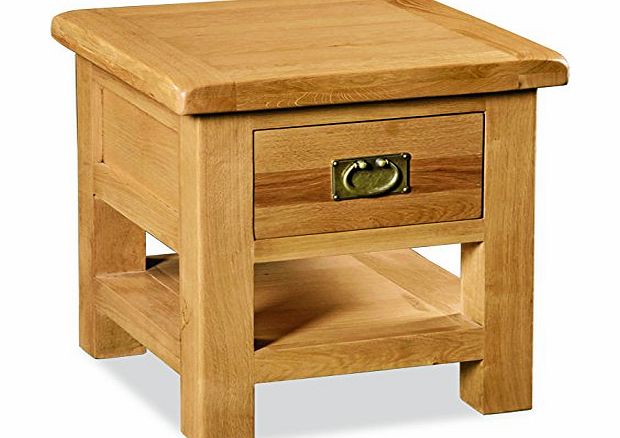 Zelah Oak Lamp Table with Drawer