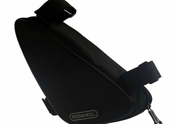 Roswheel Bike Bicycle Triangle Nylon Saddle Frame Tube Bag Multicolor Choose (black)