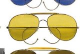 USA MILITARY ISSUE STYLE AVIATOR SUNGLASSES YELLOW DRIVING LENS..SO HI VIS NOT SUNSHADE