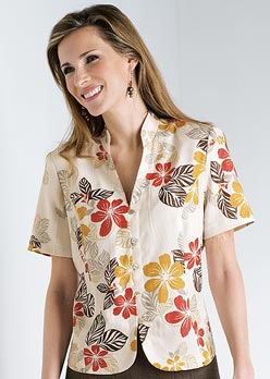 Eastex Tropical Floral Blouse