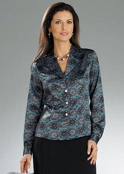 Rowlands Printed Satin Blouse