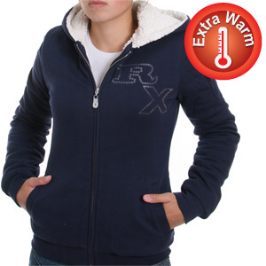 Fresh Moon Sherpa zip hoody - Peacoat