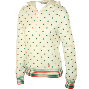 Ladies Roxy Big Apple Hoody. Cream